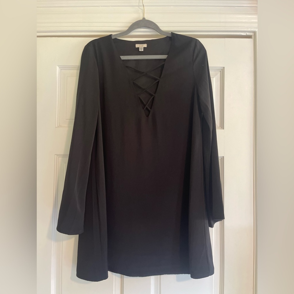 Urban Outfitters Black Dress with Crisscross Chest